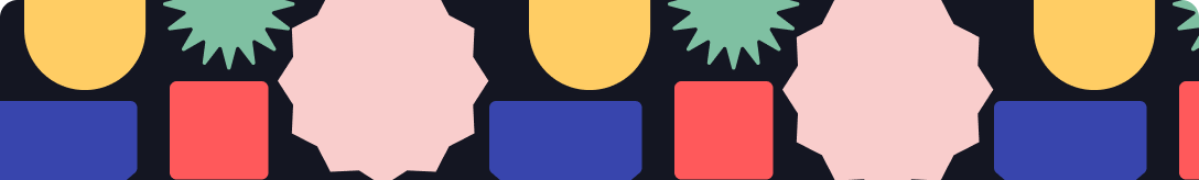 a banner showing different sizes and color of shapes